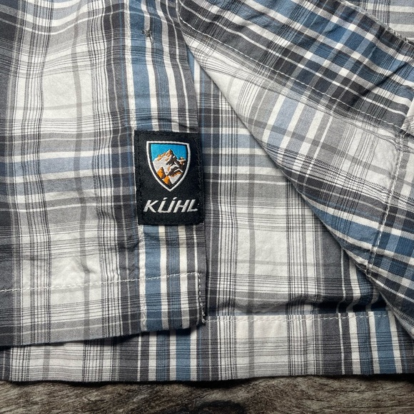 Kuhl Men's Short Sleeve Button Up Shirt Size L Suncel SPF Hiking Lightweight EUC - Picture 5 of 8